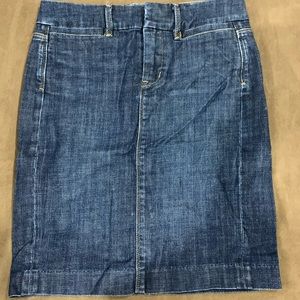 Knee length dark denim skirt - Gap